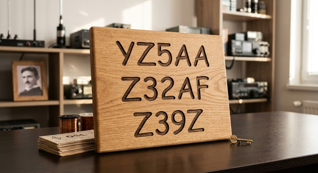 Callsign plaque — YZ5AA, Z32AF, Z39Z