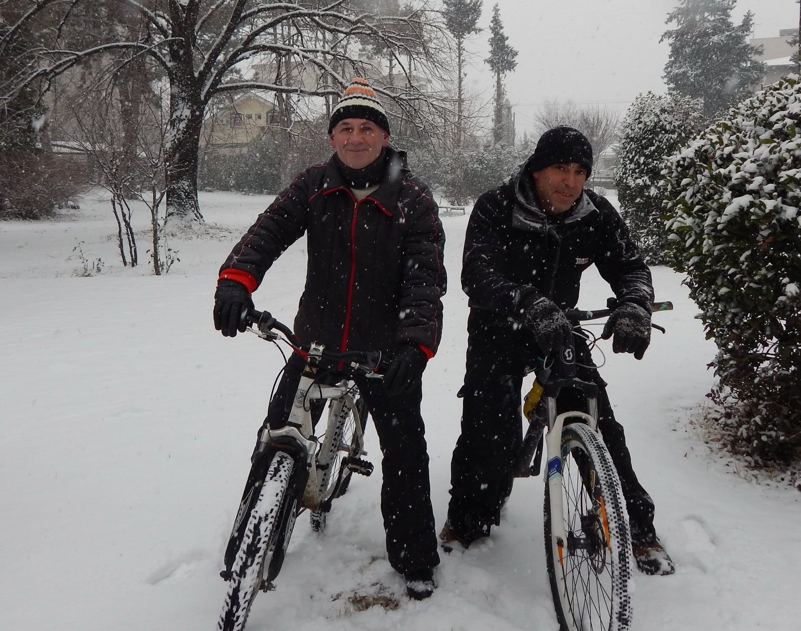 Winter ride in the snow